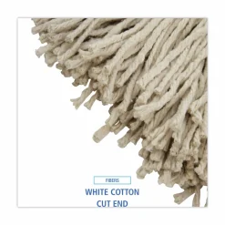 Boardwalk Cut-End Lie-Flat Wet Mop Head, Cotton, 24oz, White
