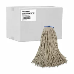Boardwalk Cut-End Lie-Flat Wet Mop Head, Cotton, 24oz, White
