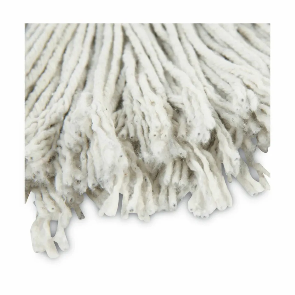 Boardwalk Cut-End Wet Mop Head, Cotton, #24, White 12/Carton