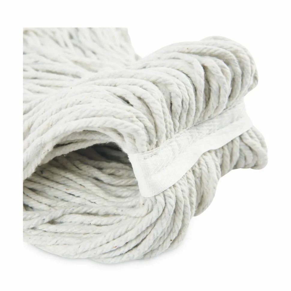Boardwalk Cut-End Wet Mop Head, Cotton, #24, White 12/Carton
