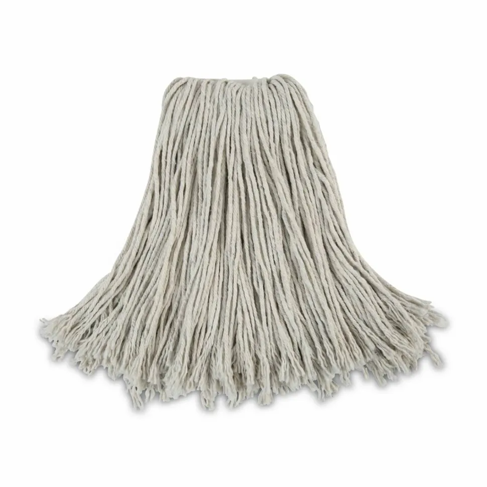 Boardwalk Cut-End Wet Mop Head, Cotton, #24, White 12/Carton