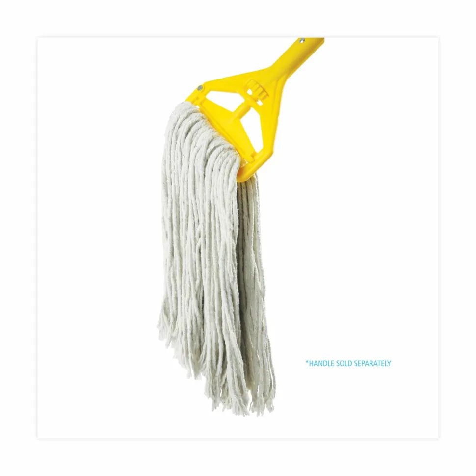Boardwalk Cut-End Wet Mop Head, Cotton, #24, White 12/Carton