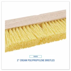Boardwalk Deck Brush Head, 2" Cream Polypropylene Bristles, 10" Brush