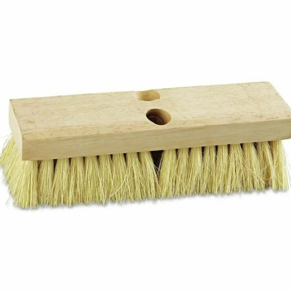 Boardwalk Deck Brush Head, 2" White Tampico Fiber Bristles, 10" Brush