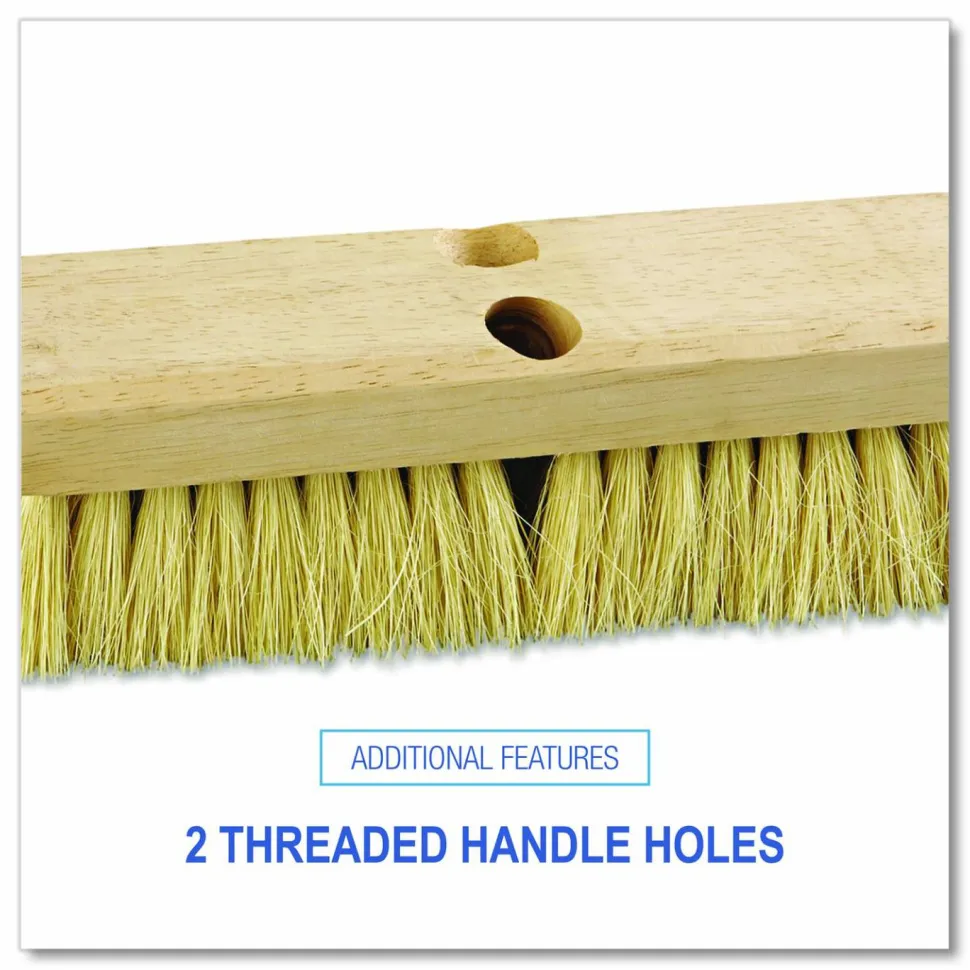 Boardwalk Deck Brush Head, 2" White Tampico Fiber Bristles, 10" Brush
