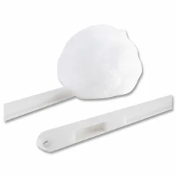 Boardwalk Deluxe Toilet Bowl Mop, 12" Handle, 2" Mop Head, White, 25/Carton