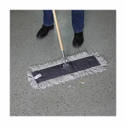 Boardwalk Disposable Cut End Dust Mop Head, Cotton/Synthetic, 24 x 5, White