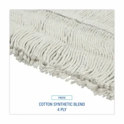 Boardwalk Disposable Cut End Dust Mop Head, Cotton/Synthetic, 24 x 5, White