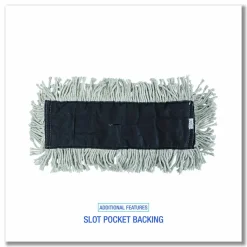 Boardwalk Disposable Dust Mop Head, Cotton, 18w x 5d