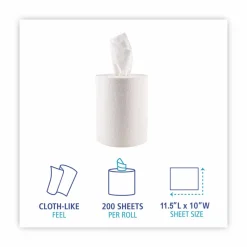 Boardwalk DRC Wipers, Centerpull, 10 x 11.5, White, 200/Carton