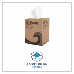Boardwalk DRC Wipers, Centerpull, 10 x 11.5, White, 200/Carton