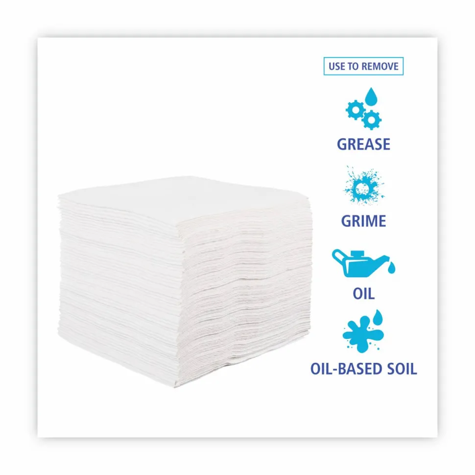 Boardwalk DRC Wipers, 12 x 13, White, 56 Bag, 18 Bags/Carton