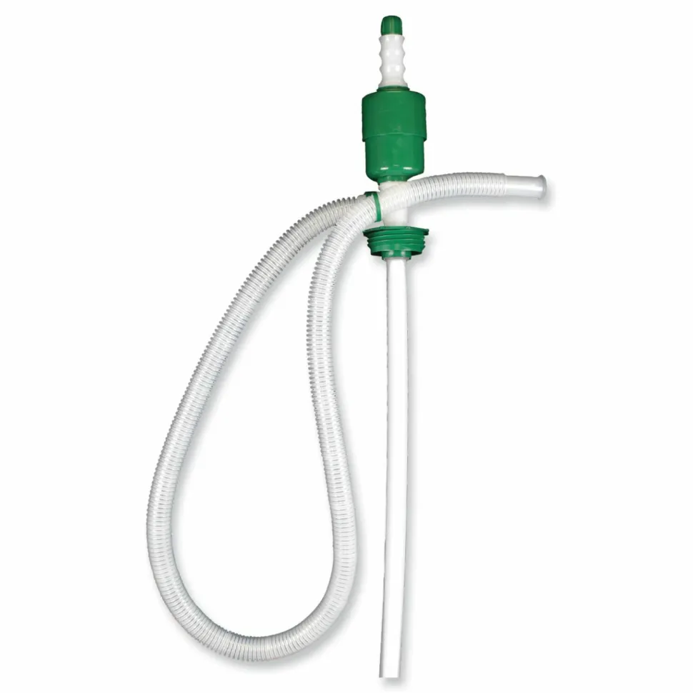 Boardwalk Drum Pump, 5 gpm, Plastic, 46" Tall, Clear