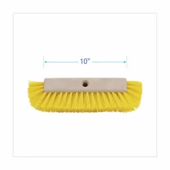 Boardwalk Dual-Surface Scrub Brush, Yellow Polypropylene Bristles, 10