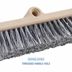 Boardwalk Dual-Surface Vehicle Brush, Black Polypropylene Bristles, 10