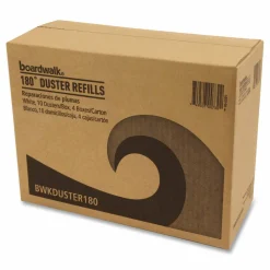Boardwalk 180 Duster Refills, Soft Fluffy Fibers, White, 10 Dusters/Box, 4 Boxes/Carton