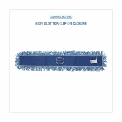 Boardwalk Dust Mop Head, Cotton/Synthetic Blend, 48" x 5", Blue