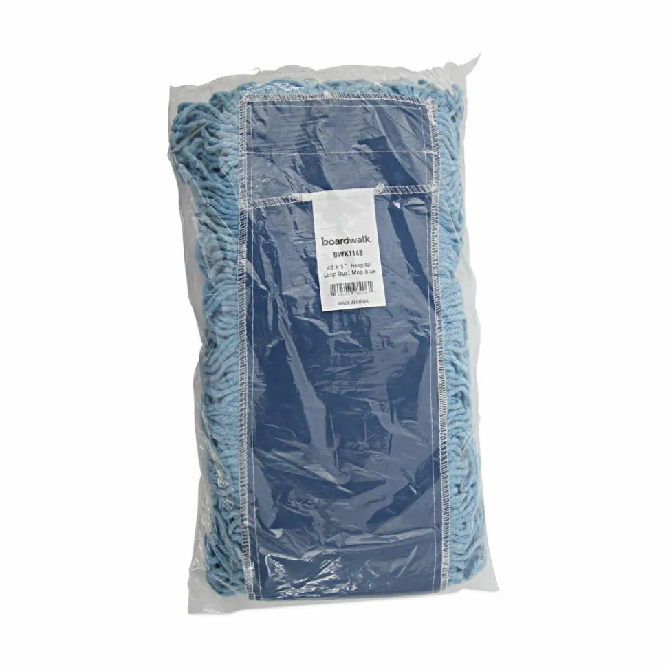 Boardwalk Dust Mop Head, Cotton/Synthetic Blend, 48" x 5", Blue