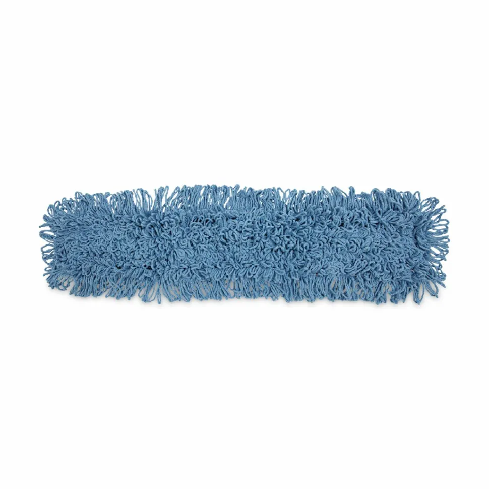 Boardwalk Dust Mop Head, Cotton/Synthetic Blend, 36 x 5, Looped-End, Blue