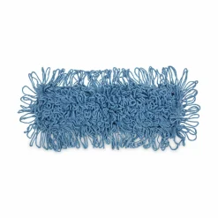 Boardwalk Dust Mop Head, Looped-End, Cotton/Synthetic Fibers, 18 x 5, Blue