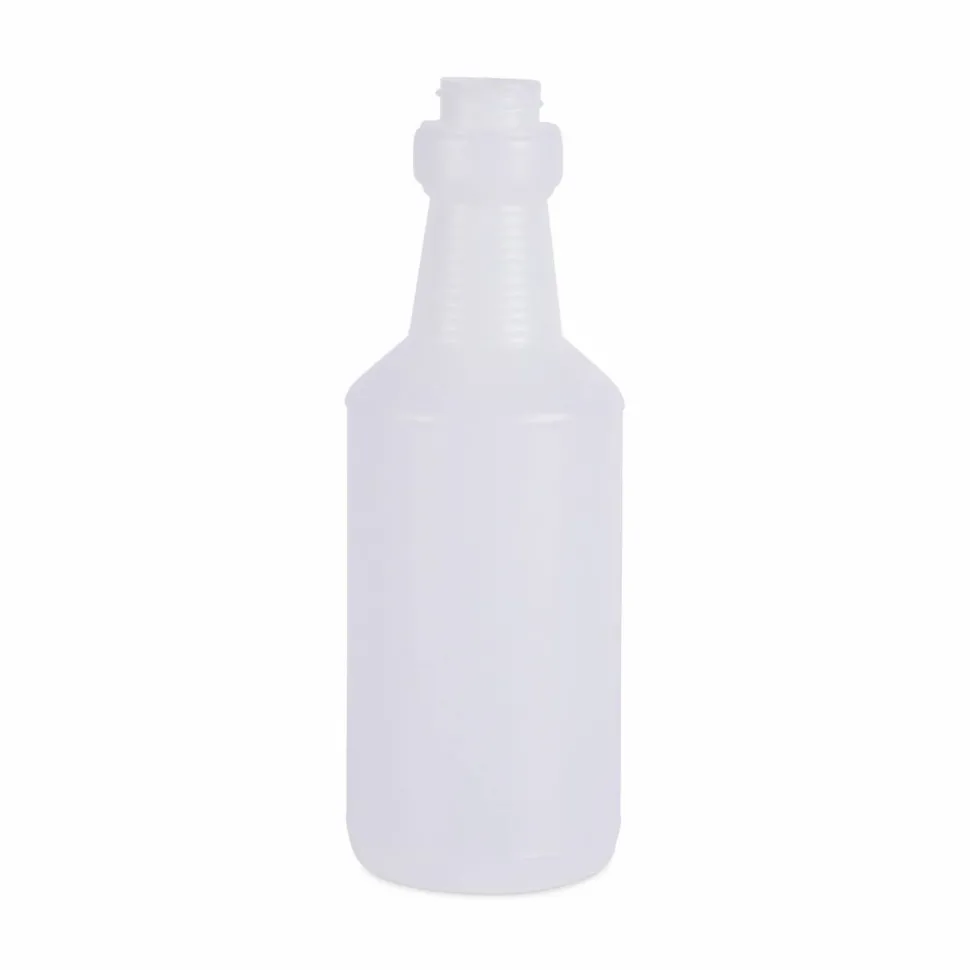 Boardwalk Easy-Grip Plastic Spray Bottle, 16 oz, Clear, 24/Carton