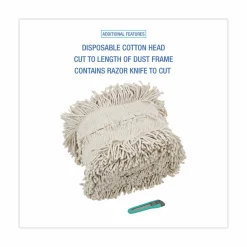 Boardwalk Flash Forty Disposable Dust Mop Heads, Cotton, 5