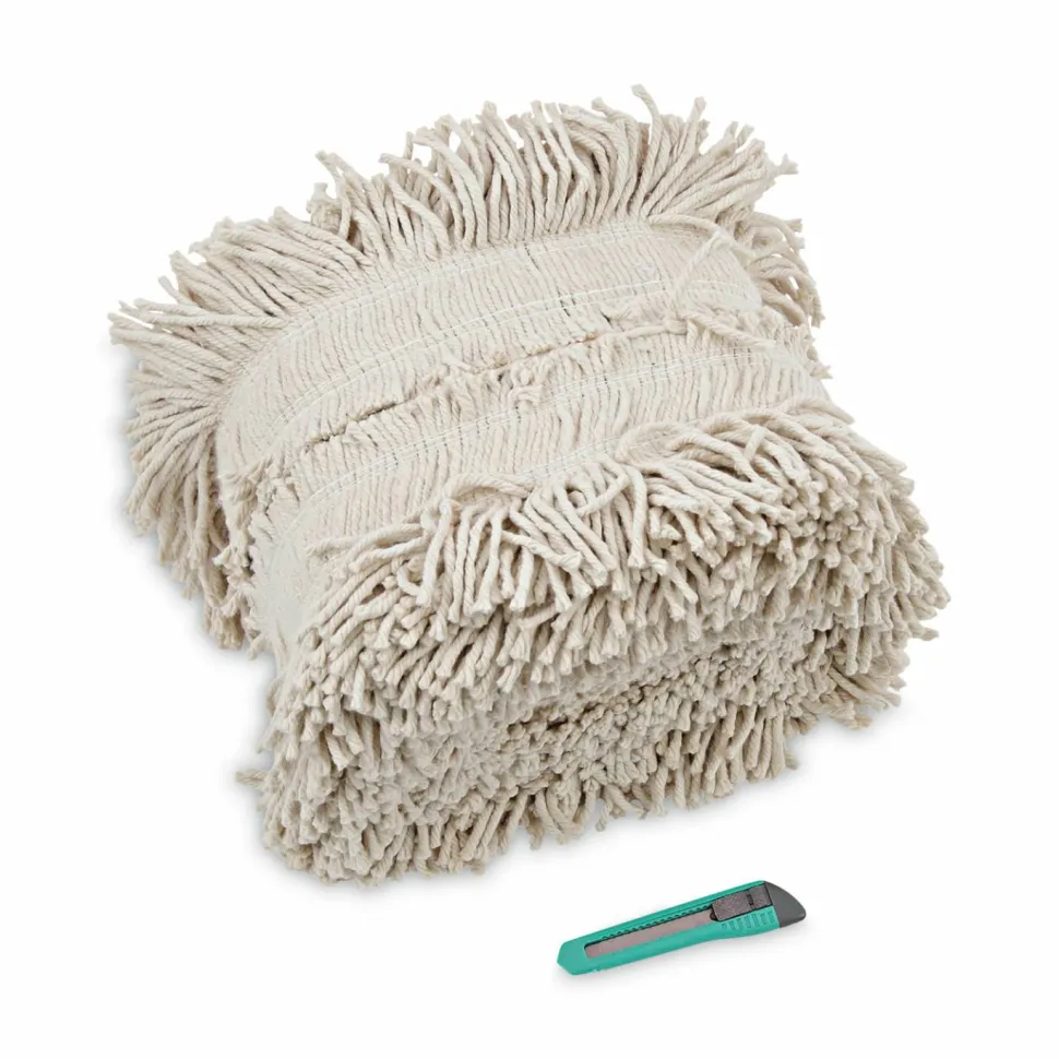 Boardwalk Flash Forty Disposable Dust Mop Heads, Cotton, 5", Natural