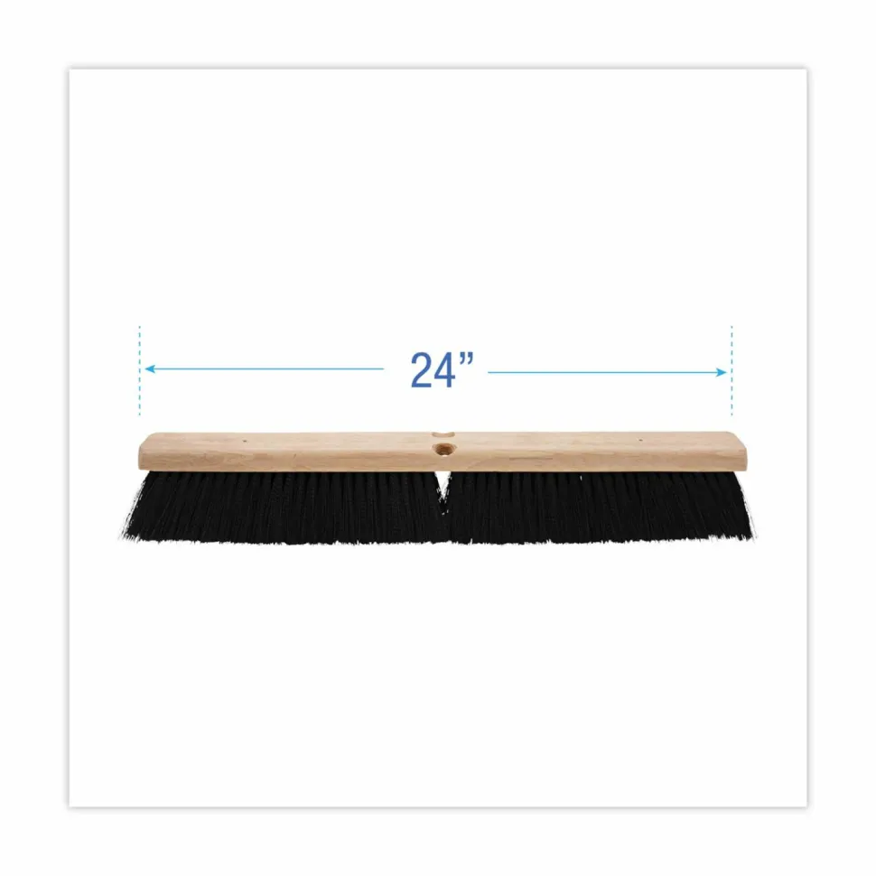 Boardwalk Floor Brush Head, 3" Black Polypropylene Bristles, 24" Brush