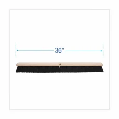 Boardwalk Floor Brush Head, 3" Black Polypropylene Bristles, 36" Brush