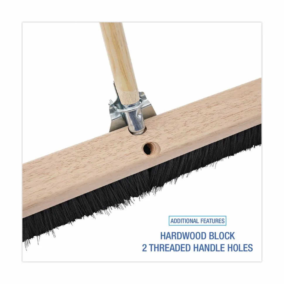 Boardwalk Floor Brush Head, 3" Black Polypropylene Bristles, 36" Brush
