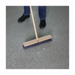 Boardwalk Floor Brush Head, 3" Gray Flagged Polypropylene Bristles, 18" Brush