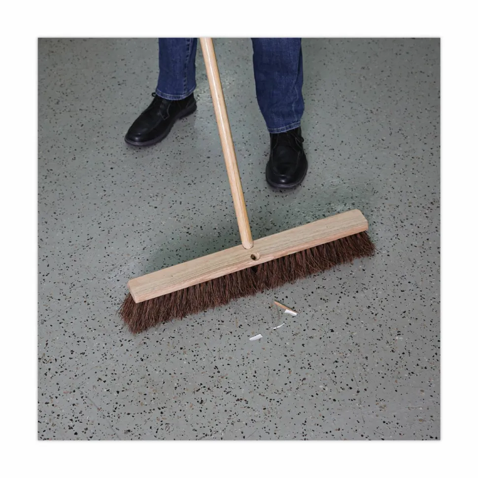 Boardwalk Floor Brush Head, 3.25" Natural Palmyra Fiber Bristles, 24" Brush