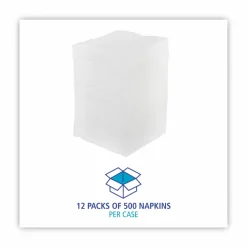 Boardwalk 1/4-Fold Lunch Napkins, 1-Ply, 11.8 x 11.2, White, 6,000/Carton