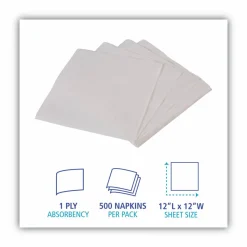 Boardwalk 1/4-Fold Lunch Napkins, 1-Ply, 11.8 x 11.2, White, 6,000/Carton