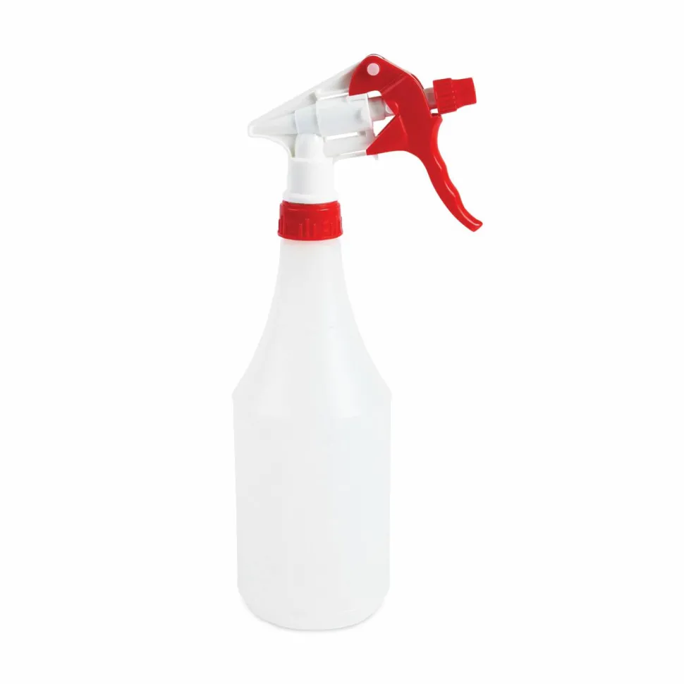 Boardwalk General Purpose Trigger Sprayer, 8" Tube, Fits 16 oz to 24 oz Bottles, Red/White, 24/Carton