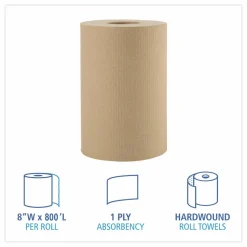 Boardwalk Green Universal Roll Towels, 1-Ply, 8