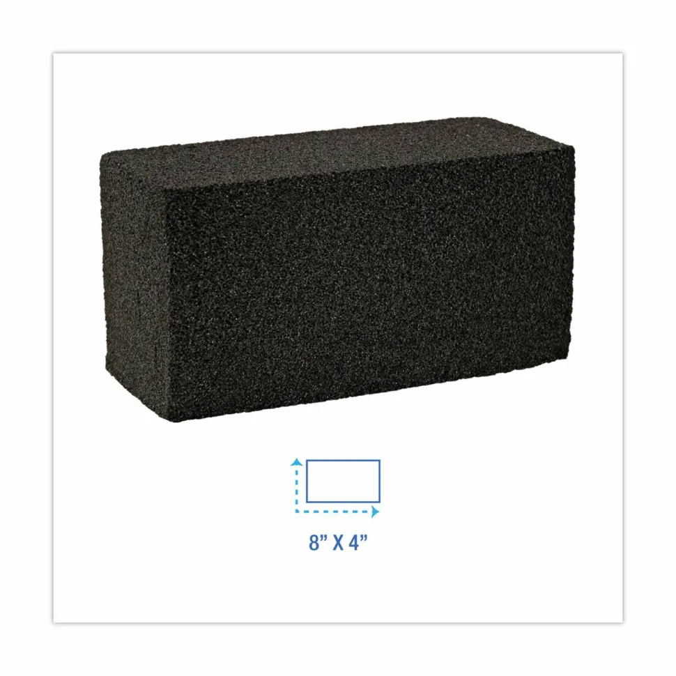 Boardwalk Grill Brick, 8 x 4, Black, 12/Carton