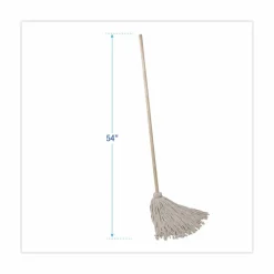 Boardwalk Handle/Deck Mops, #24 White Cotton Head, 54