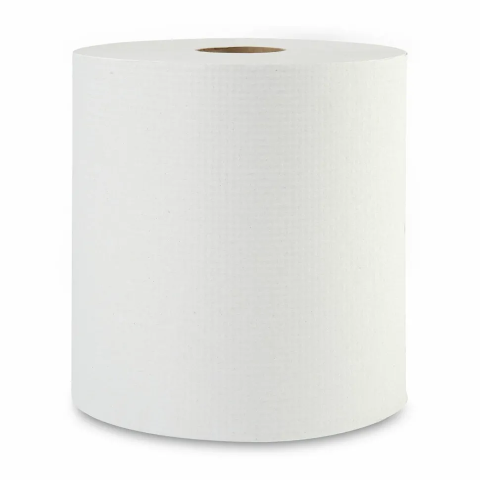 Boardwalk Hardwound Paper Towels, 1-Ply, 8" x 800 ft, White, 6 Rolls/Carton