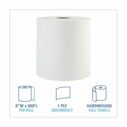 Boardwalk Hardwound Paper Towels, 1-Ply, 8