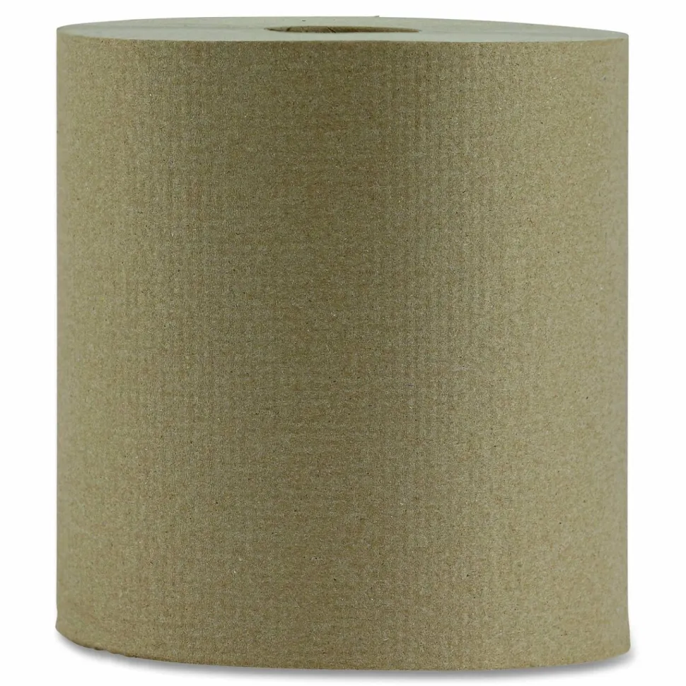 Boardwalk Hardwound Paper Towels, Nonperforated, 1-Ply, 8" x 800 ft, Natural, 6 Rolls/Carton