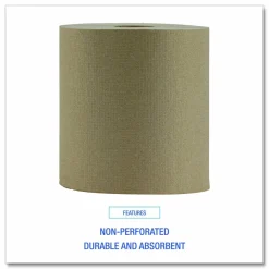 Boardwalk Hardwound Paper Towels, Nonperforated, 1-Ply, 8