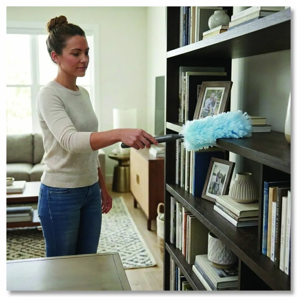 Boardwalk 360 HD Duster Refills, Soft Fluffy Fibers, Light Blue, 6 Dusters/Box, 4 Boxes/Carton