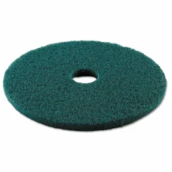 Boardwalk Heavy-Duty Scrubbing Floor Pads, 19" Diameter, Green, 5/Carton