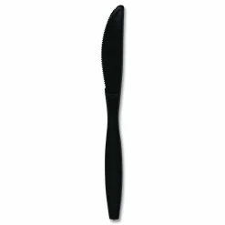 Boardwalk Heavyweight Polypropylene Cutlery, Knife, Plastic, Black, 1,000/Carton