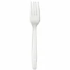 Boardwalk Heavyweight Polystyrene Cutlery, Fork, Plastic, White, 1,000/Carton