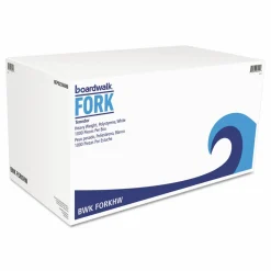 Boardwalk Heavyweight Polystyrene Cutlery, Fork, Plastic, White, 1,000/Carton