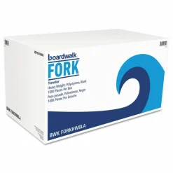 Boardwalk Heavyweight Polystyrene Cutlery, Fork, Plastic, Black, 1,000/Carton