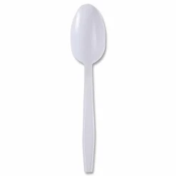 Boardwalk Heavyweight Wrapped Polypropylene Cutlery, Spoon, Plastic, White, 1,000/Carton