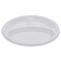 Boardwalk Hi-Impact Plastic Dinnerware, 3-Compartment Plate, 10